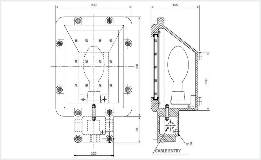Bulkhead Light Fitting